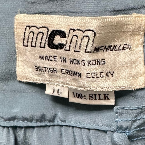 MCM VINTAGE Elegant Blue Long Sleeve Dress - Picture 12 of 12